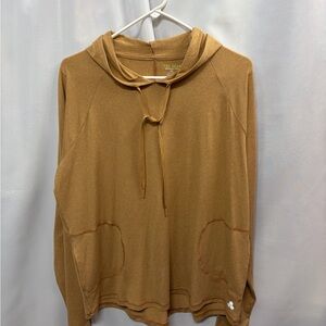 Tek Gear Golden Orange color. Hooded Pullover with Pockets.